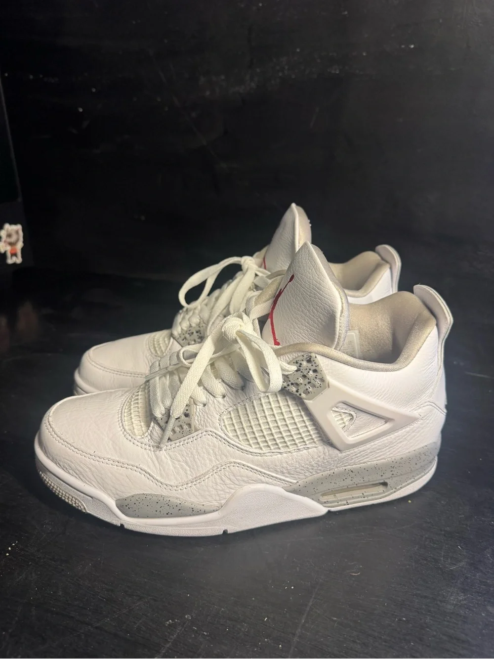 Nike Air Jordan 4 Retro Mens Shoes - White/Gray